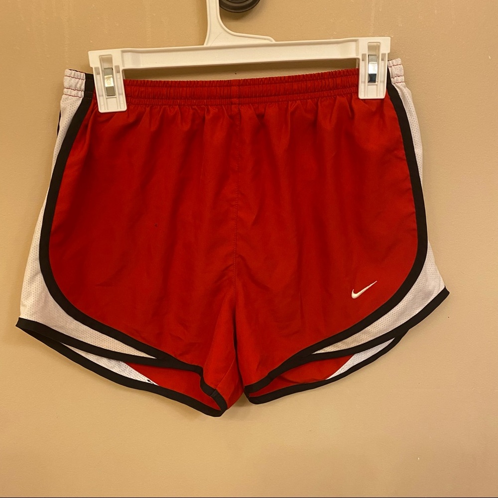 Nike red drifit shorts